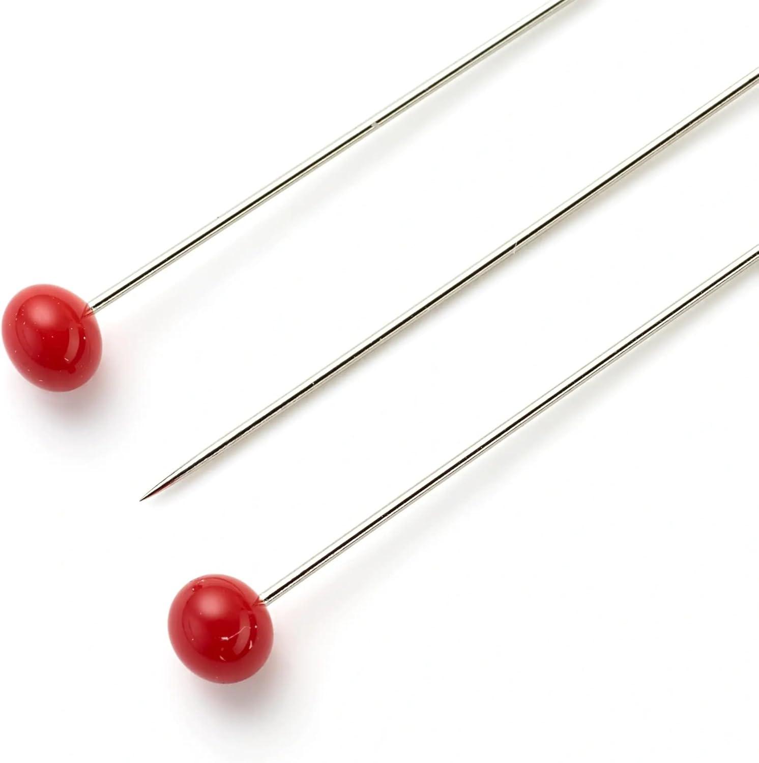 imagePrym 125 Glass Head Pins RedSilver