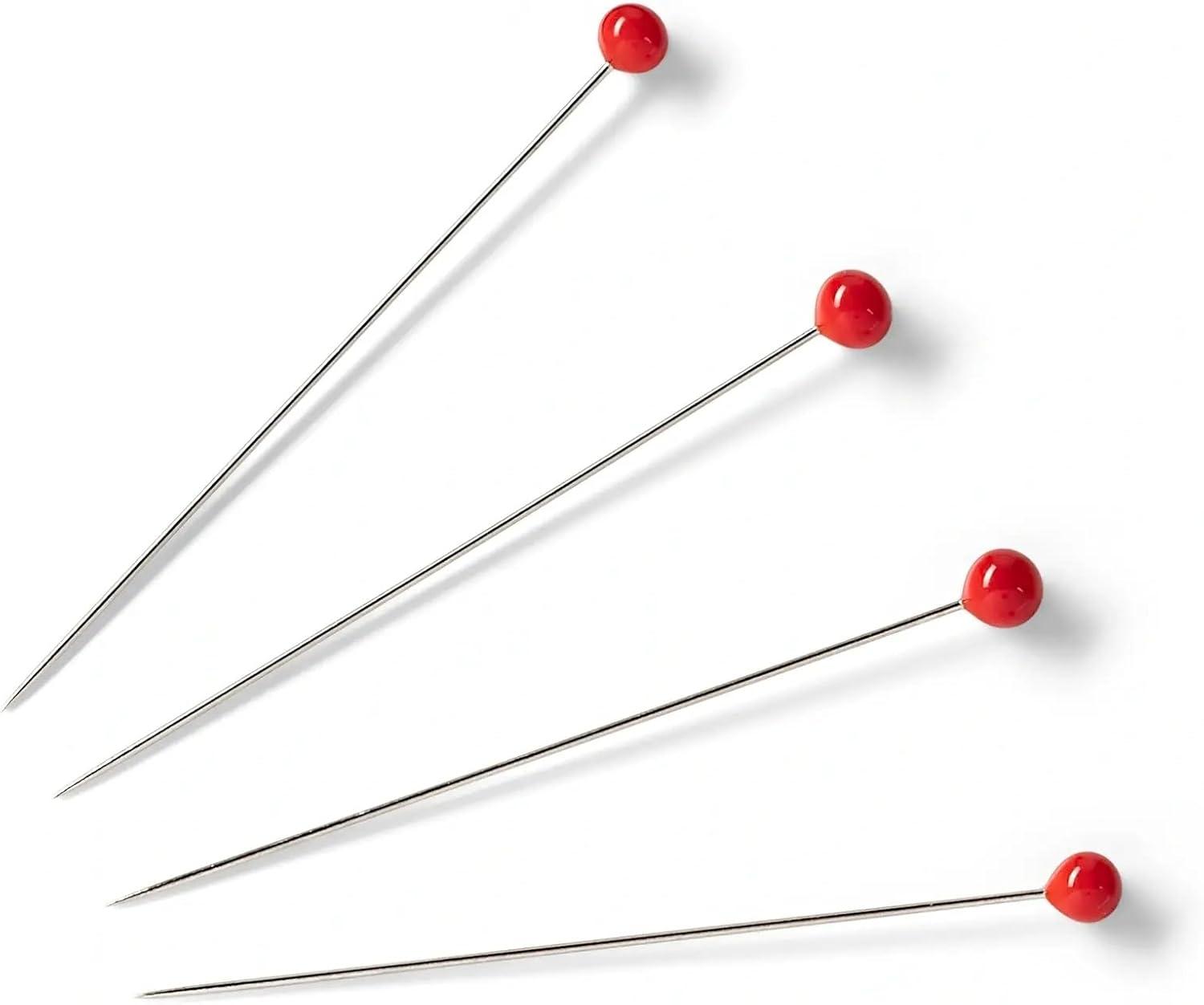 imagePrym 125 Glass Head Pins RedSilver