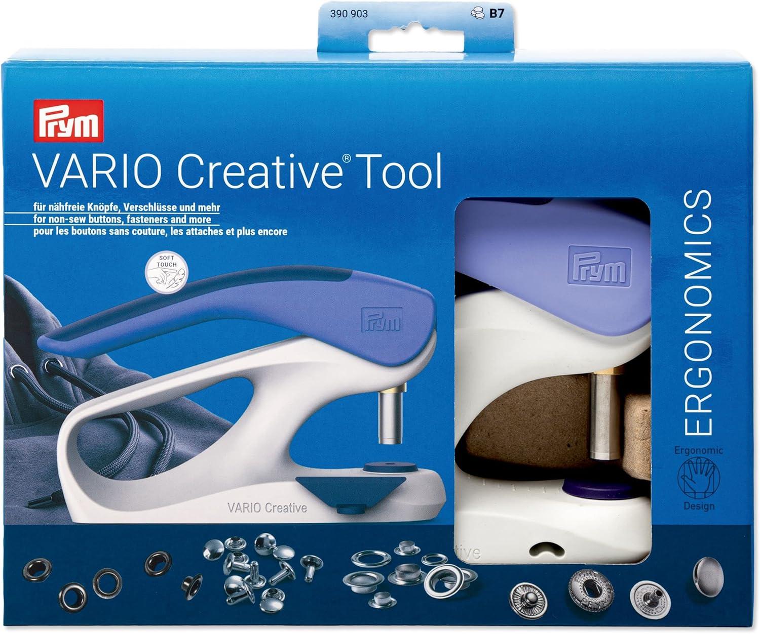 imagePrym Vario Creative Tool for Snaps Rivets amp EyeletsAlabaster WhiteDark VioletLavender