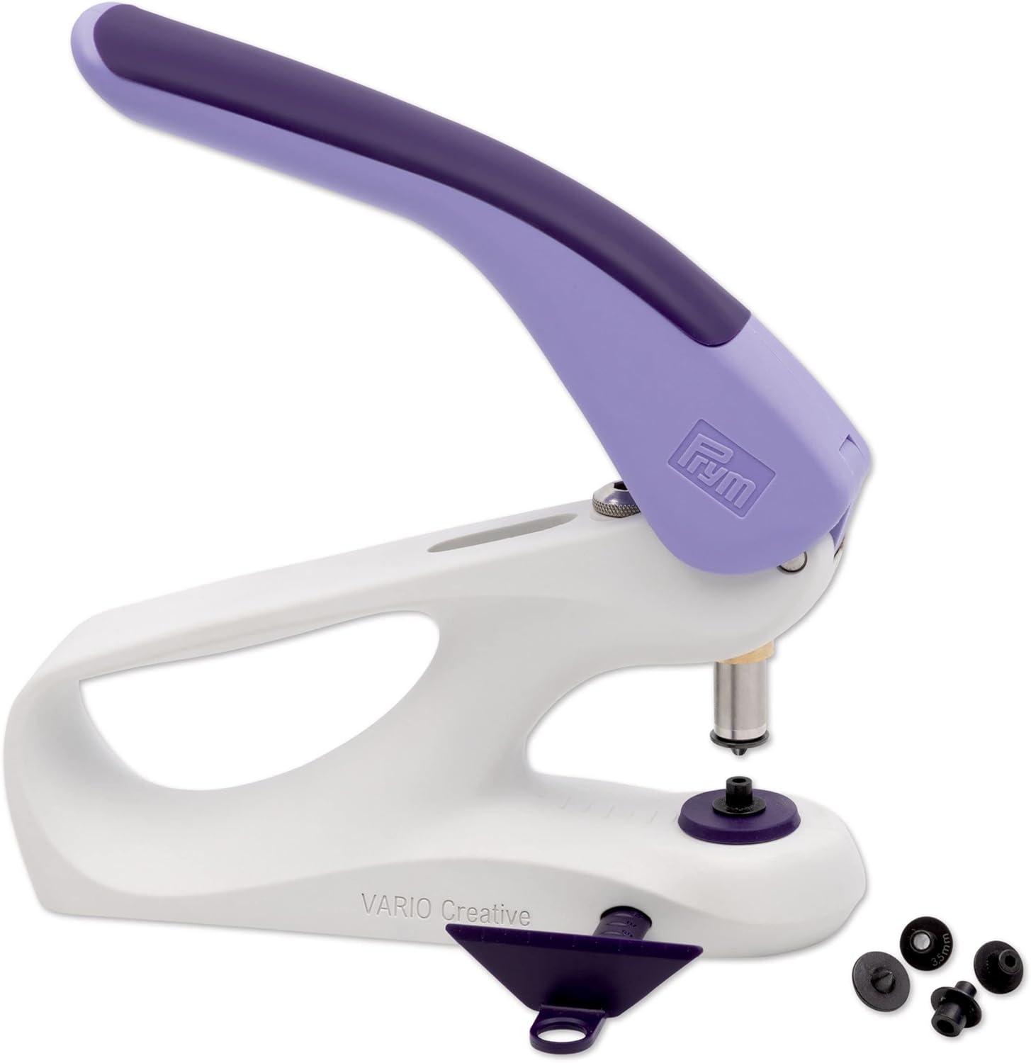 imagePrym Vario Creative Tool for Snaps Rivets amp EyeletsAlabaster WhiteDark VioletLavender