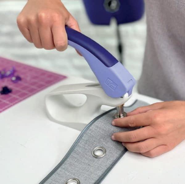 imagePrym Vario Creative Tool for Snaps Rivets amp EyeletsAlabaster WhiteDark VioletLavender
