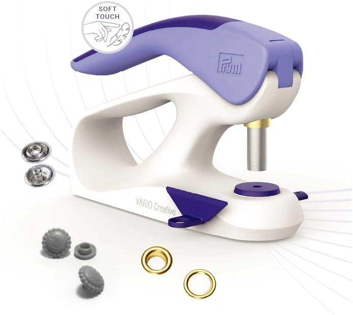 imagePrym Vario Creative Tool for Snaps Rivets amp EyeletsAlabaster WhiteDark VioletLavender