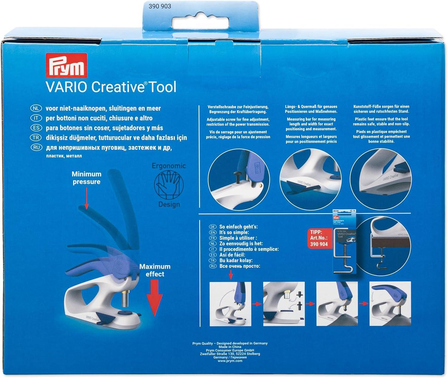 imagePrym Vario Creative Tool for Snaps Rivets amp EyeletsAlabaster WhiteDark VioletLavender
