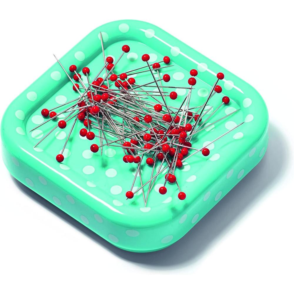 imagePrym Love Magnetic Cushion with 100 Glass Head Pins Turquoise 60112