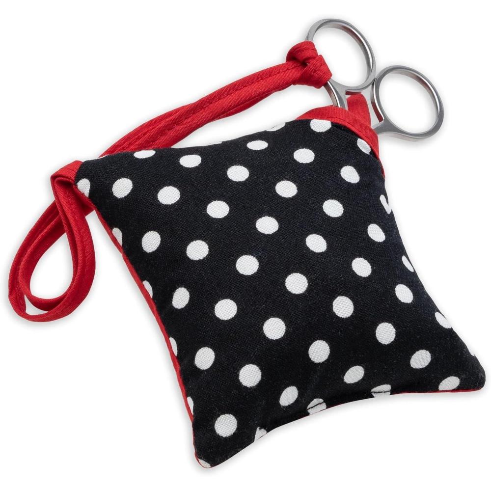 imagePrym Pin Cushion Set ThimblesBlack White Polka Dots