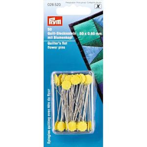 Prym 2″ Flat Flower Head Pins, Yellow, 50 pc(Silver)