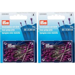Prym 2-3/10″ Easy Grasp, Purple Straight Pins, 9.3000000000000007 x 6.7 x 1.5 cm, Silver(9.3000000000000007 x 6.7 x 1.5 cm (Pack of 2))