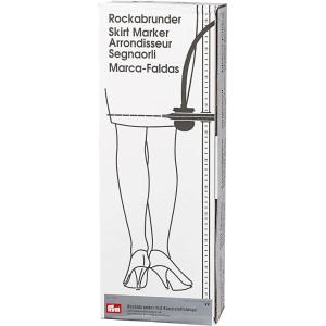 Prym Chalk Skirt Marker – Adjustable Fabric Marker for Hemming and Alterations – 80 cm Height, Plastic, White(80 cm  mit Skala  grau  1 Stück)