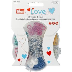 Prym Jersey Color, 60 Sets, 8mm Snap Fasteners, Kw53 Count