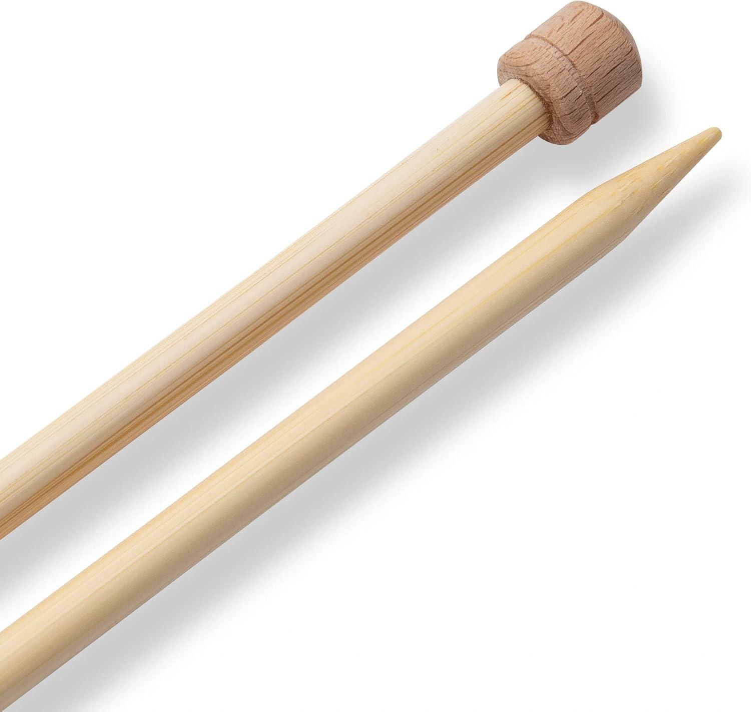 imagePrym 13 Single Point Knitting Needles Bamboo US 10 6mmUS 105 65 mm