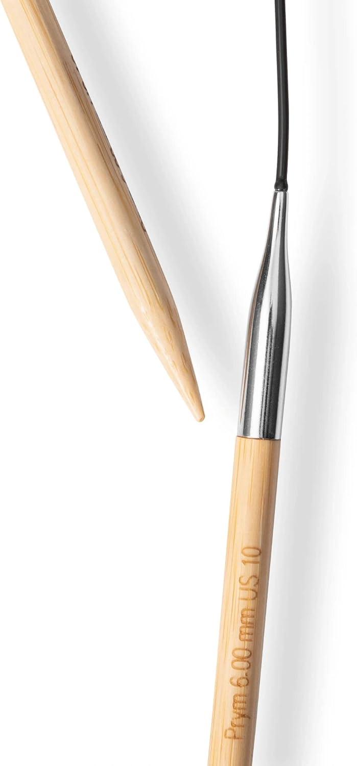 imagePrym 16 Circular Knitting Needles Bamboo US 6 4mm16 40 cm
