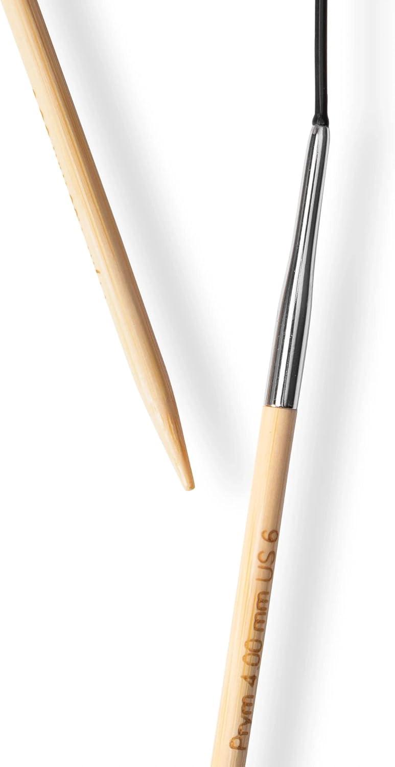 imagePrym 16 Circular Knitting Needles Bamboo US 6 4mm16 40 cm