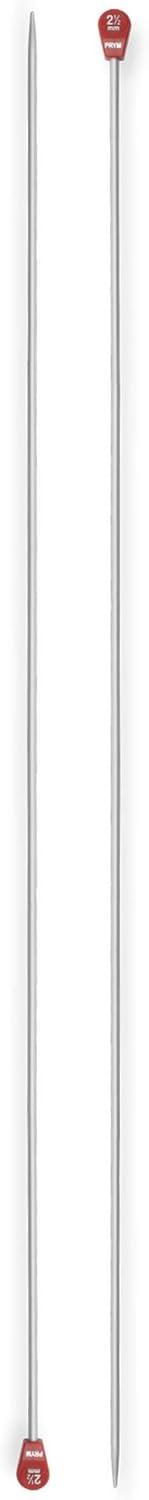 imagePrym 16 Single Point Aluminum Knitting Needles 2mmUS 15 25 mm