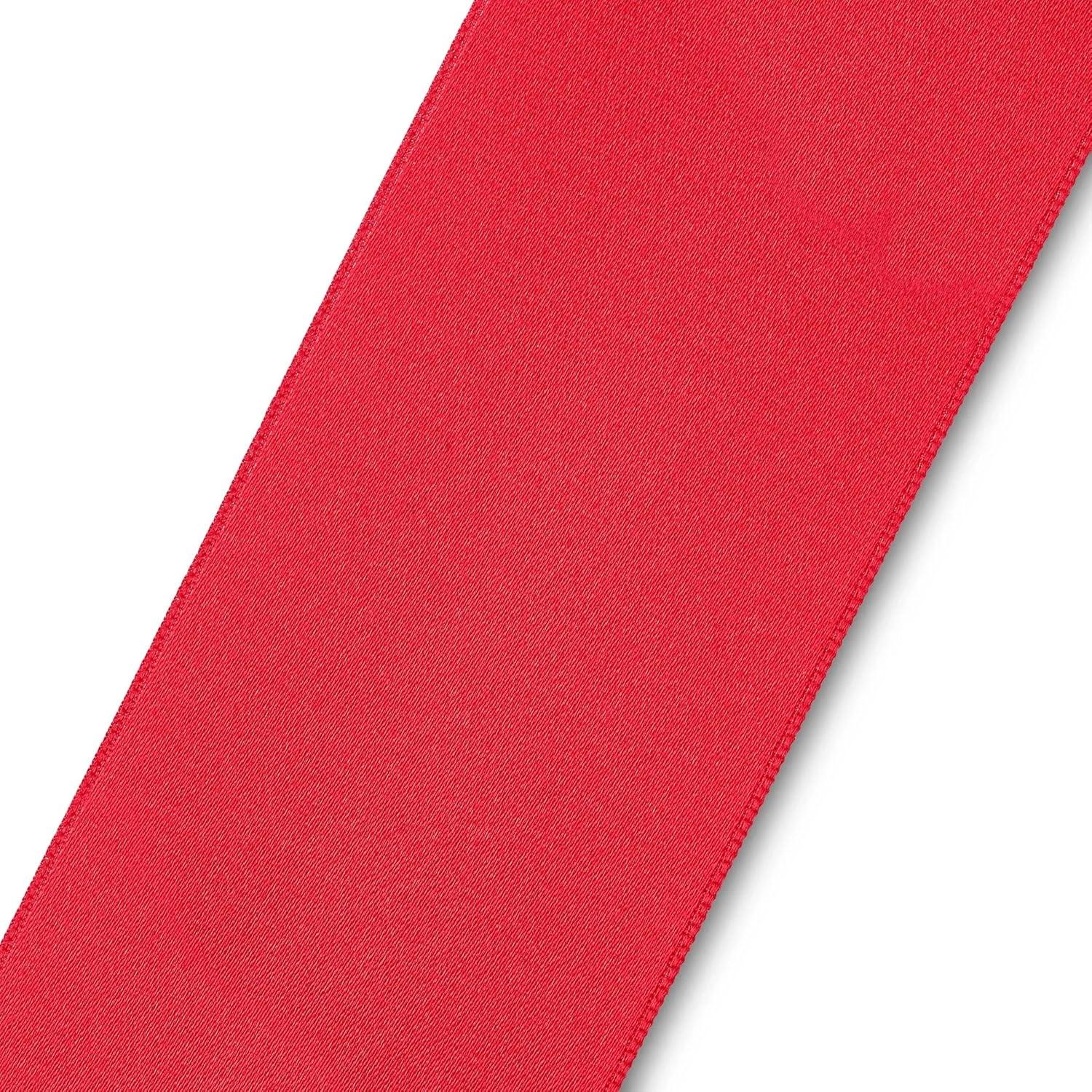 imagePrym 2 Satin Ribbon Green 3 YDDark Red