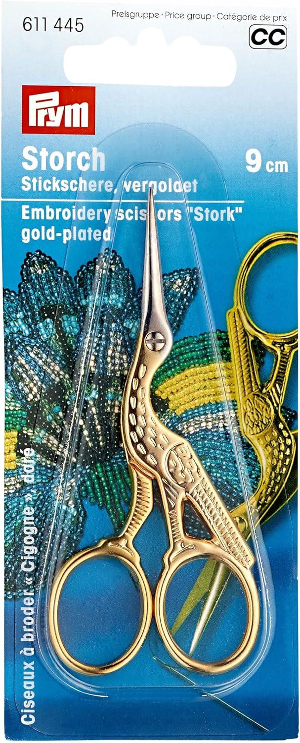 imagePrym 312 Stork Embroidery Scissors Gold