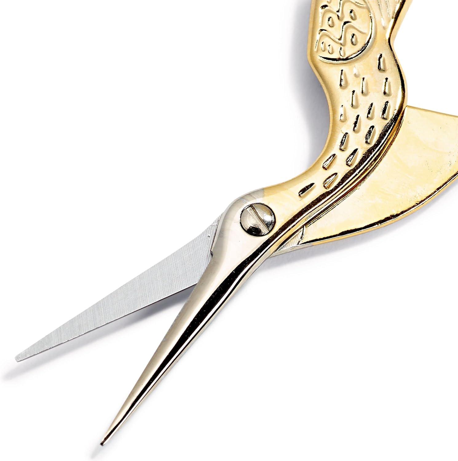 imagePrym 312 Stork Embroidery Scissors Gold