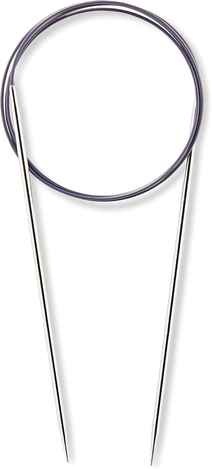 imagePrym 40 Circular Brass Knitting Needles 55mmUS 25 3 mm