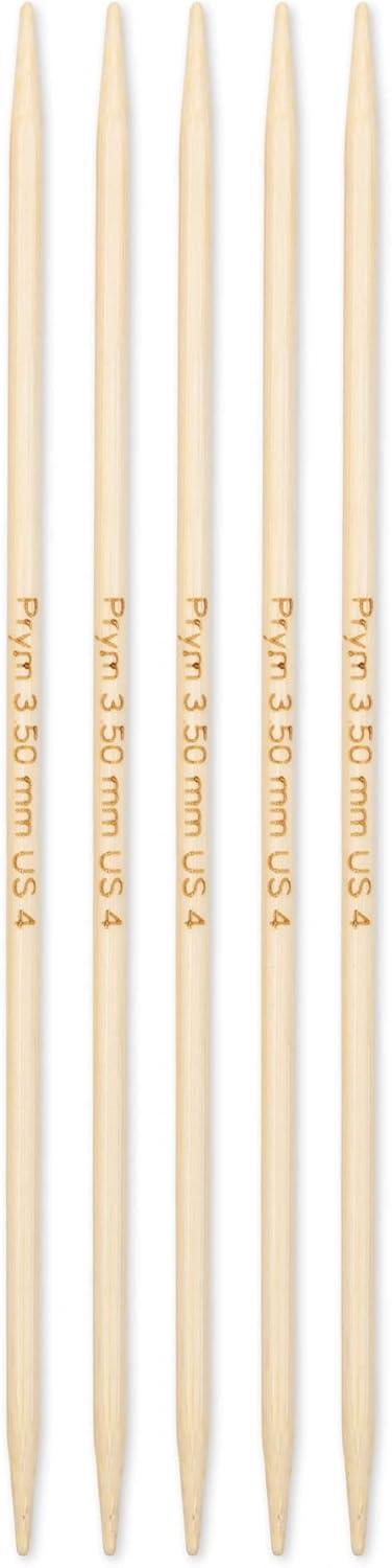 imagePrym 6 Double Point Knitting Needles Bamboo US 2 3mmUS 4 35 mm