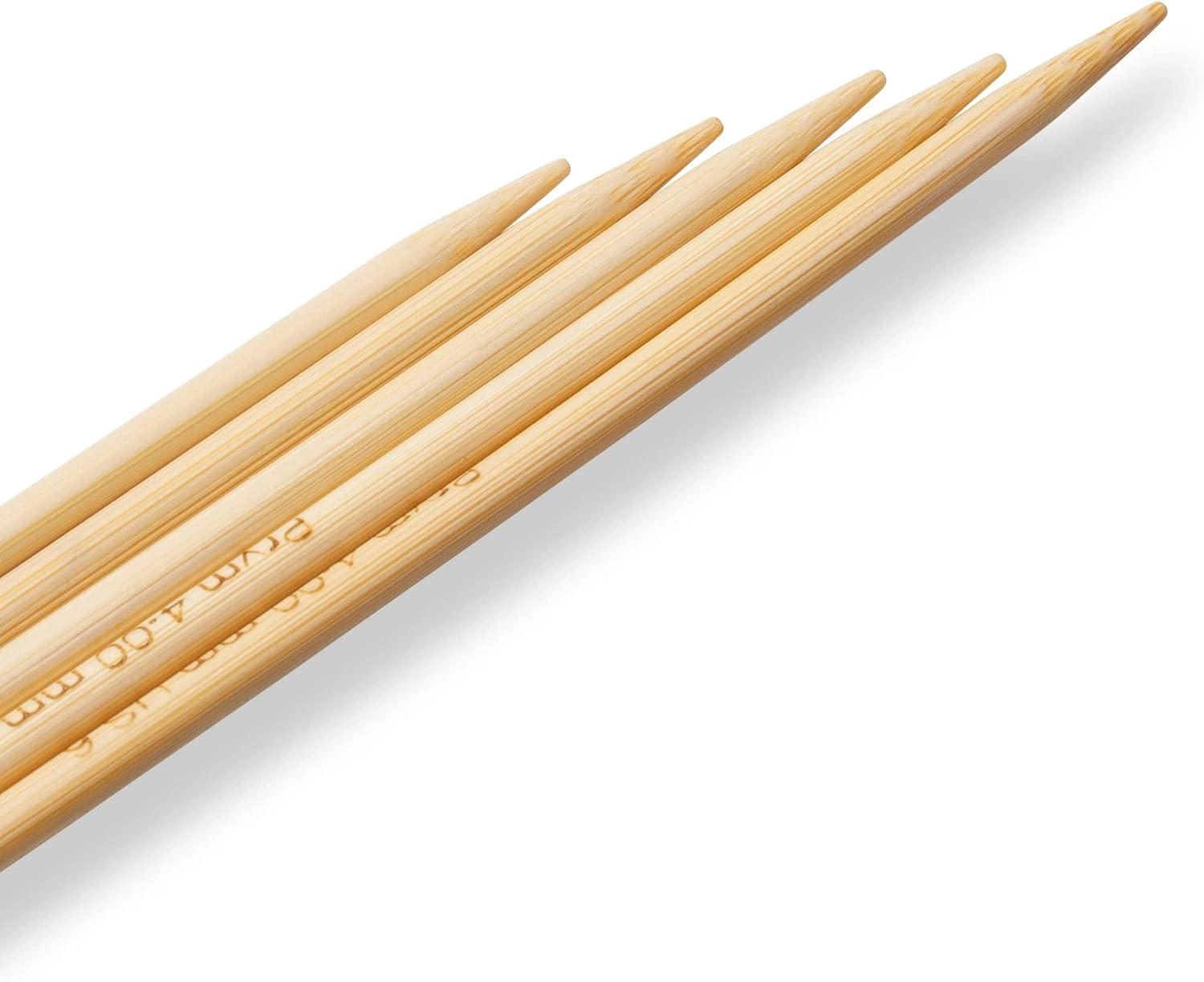 imagePrym 6 Double Point Knitting Needles Bamboo US 2 3mmUS 6 4 mm