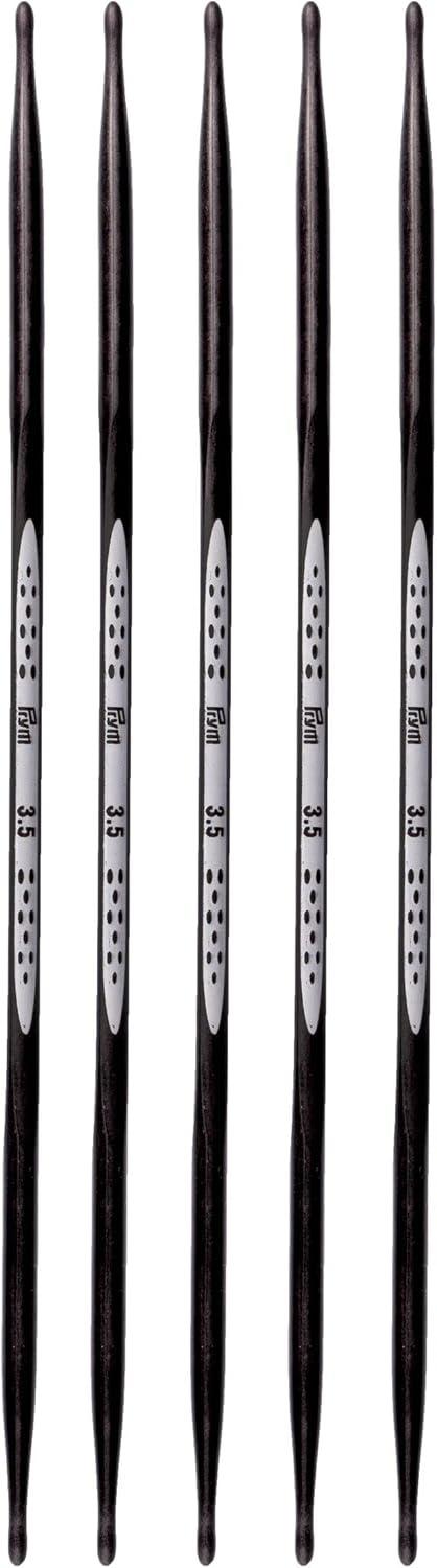 imagePrym 6 Ergonomic Double Point Knitting Needles Carbon US 0 2mmUS 4 35 mm