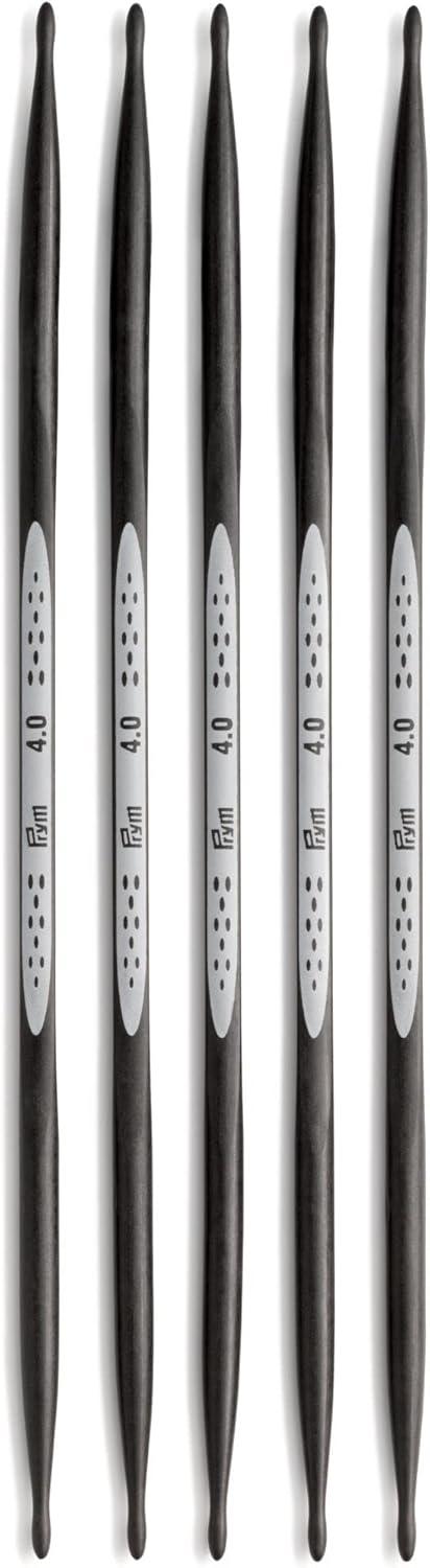 imagePrym 6 Ergonomic Double Point Knitting Needles Carbon US 0 2mmUS 6 4 mm