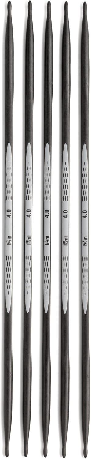 imagePrym 8 Ergonomic Double Point Knitting Needles Carbon US 6 40mmUS 6 4 mm