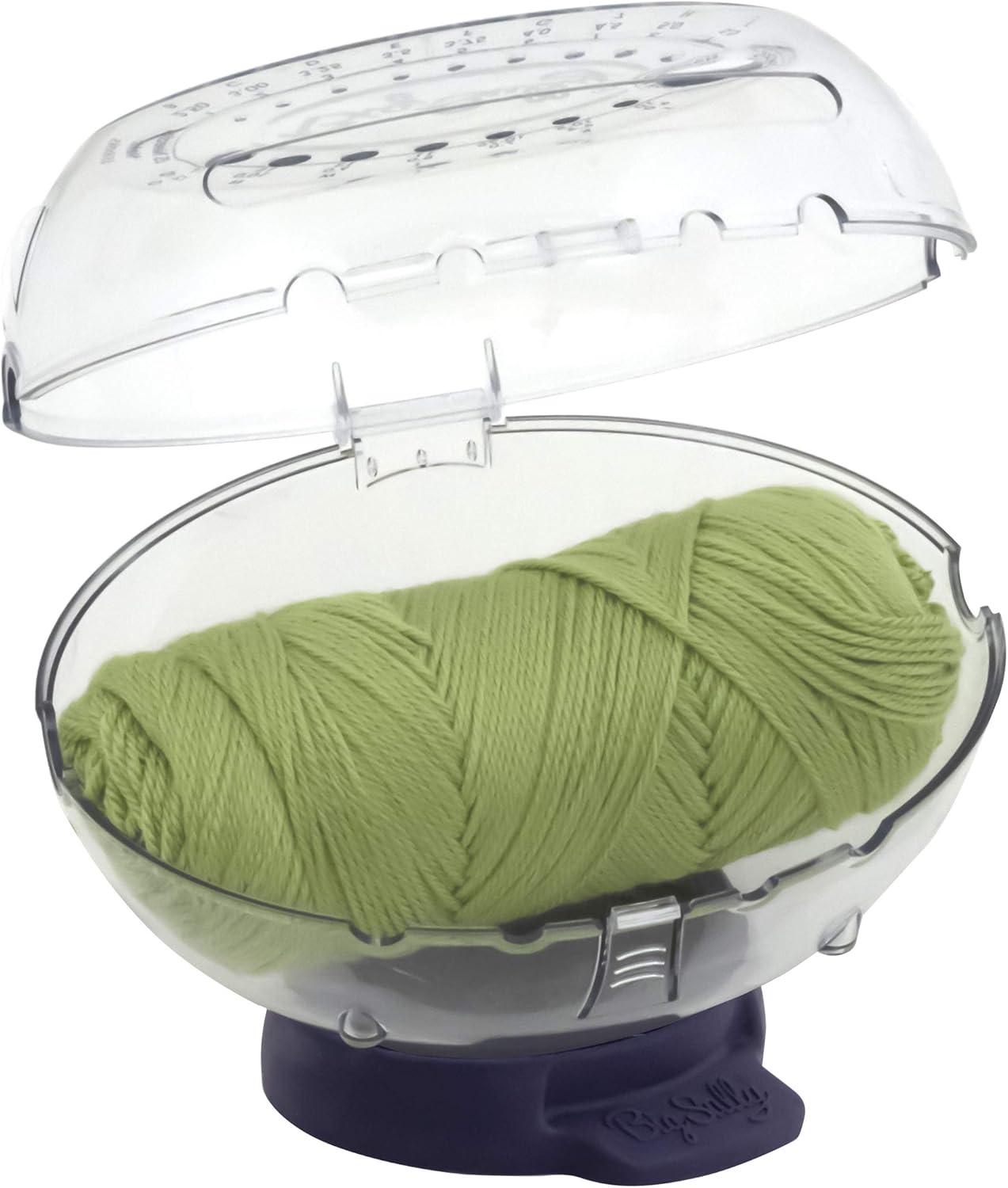 imagePrym Big Sully Travel Yarn Holder for Knitting amp Crochet Prevents Tangles with 6 Yarn Channels Needle Gauge Yarn Spindle NonSlip Base amp Hidden Storage