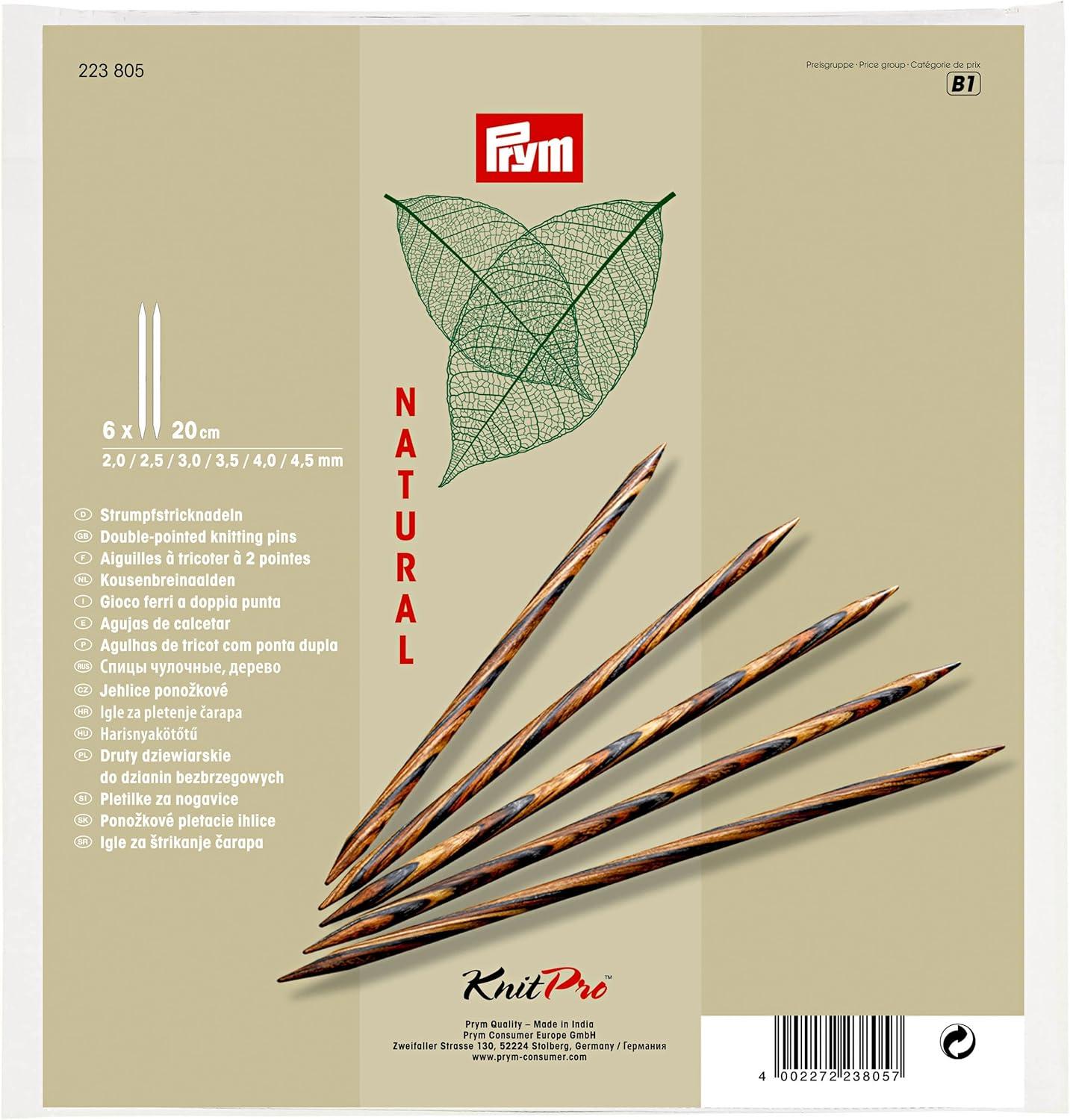 imagePrym DoublePointed Knitting Needles Set Natural 245mm