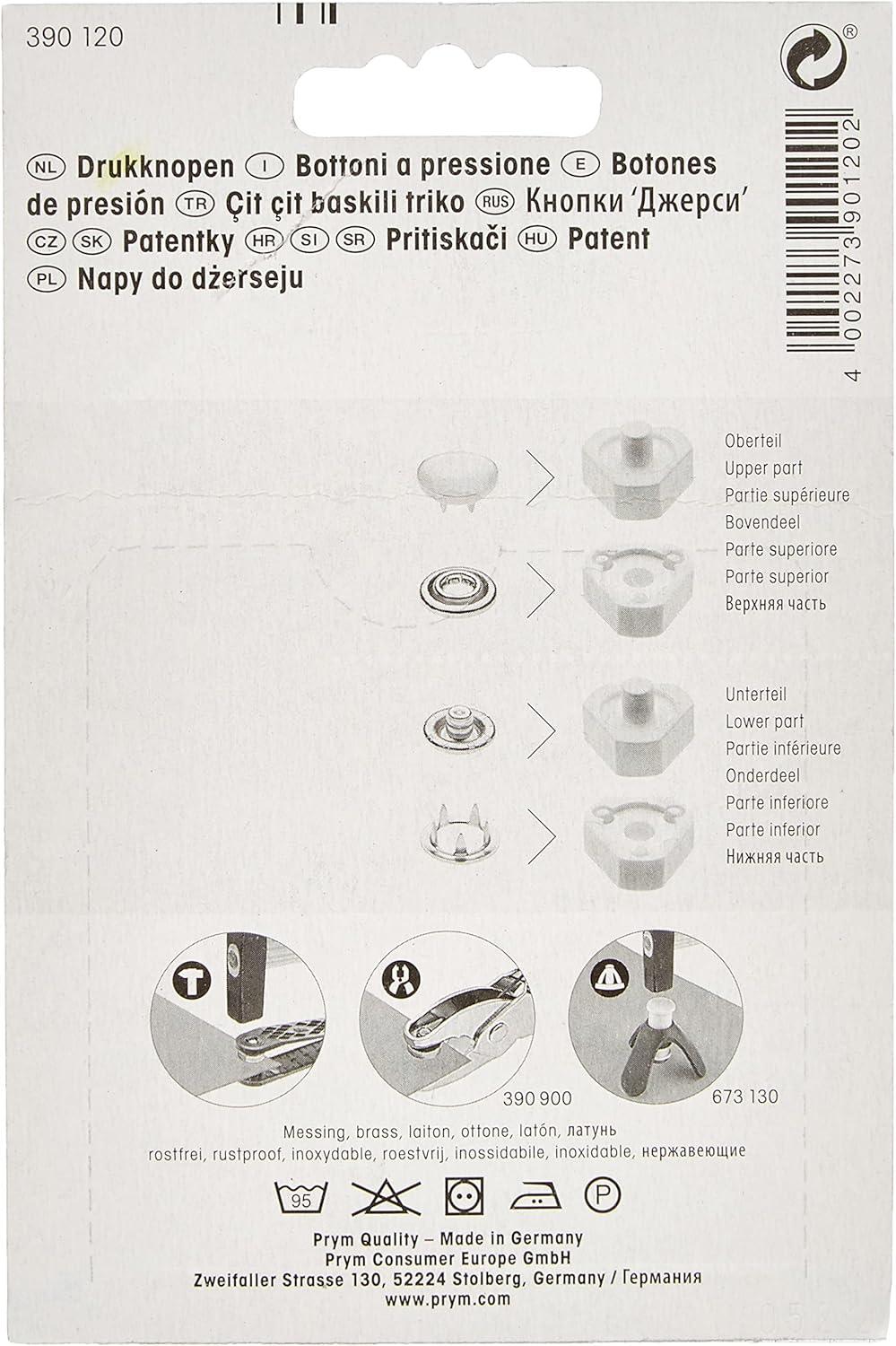imagePrym JERSEY 10 mm refill silver 200pc10 mm silberfarbig 9 Stck