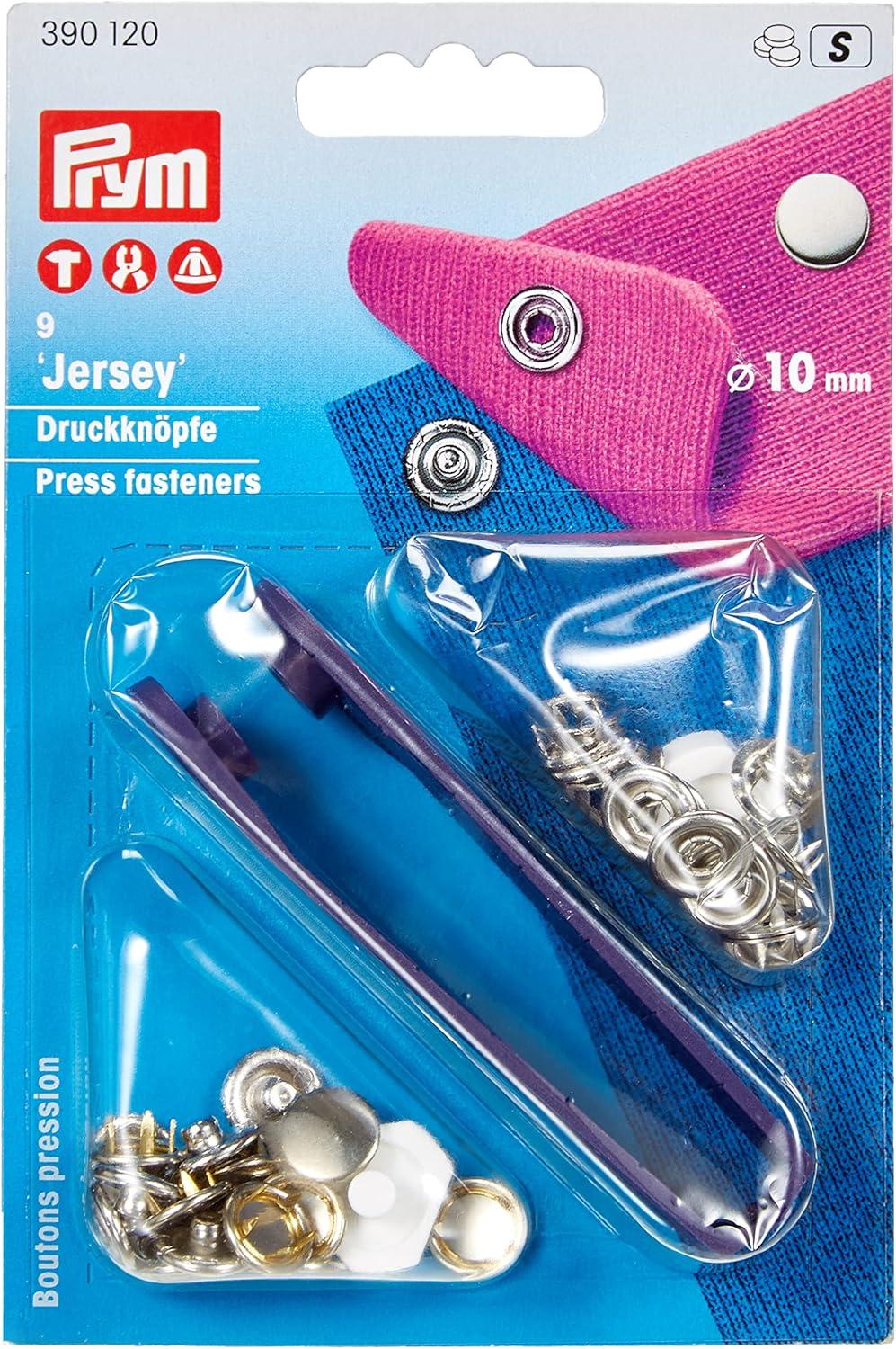 imagePrym JERSEY 10 mm refill silver 200pc10 mm silberfarbig 9 Stck