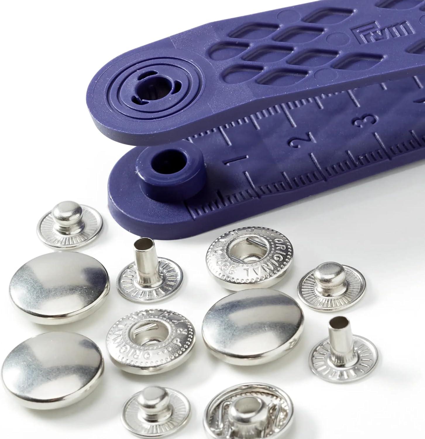 imagePrym NoSew Snap Press Fasteners with Tool for Anoraks and Parkas 15cm 15mm Silver 10 pcsSilver