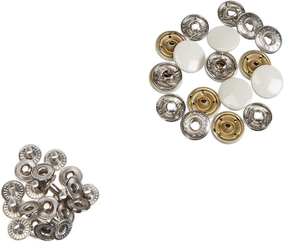 imagePrym Nonsew Fasteners Anorak Antique Brass 15 mm altmessing 10 Stck GoldWhite
