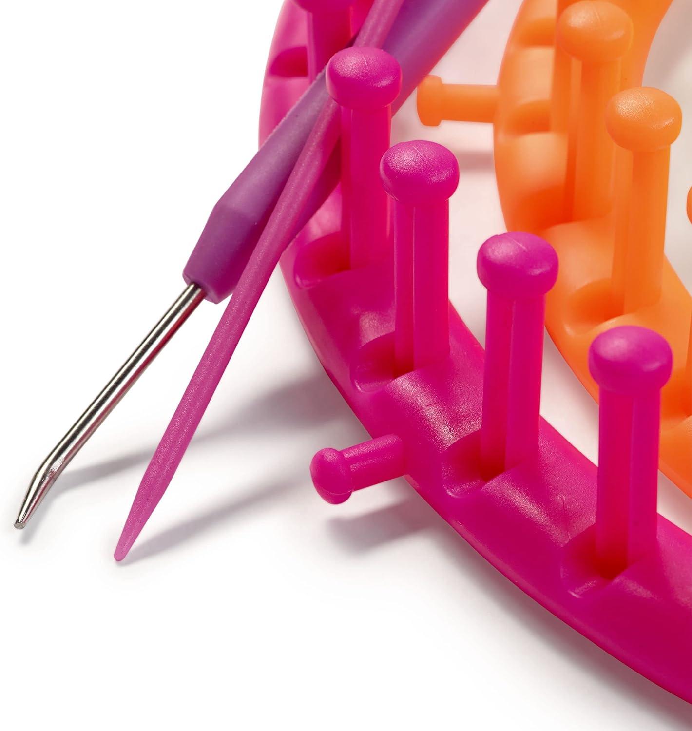 imagePrym Round Knitting Loom Set with Hook Needle and Craft Instructions