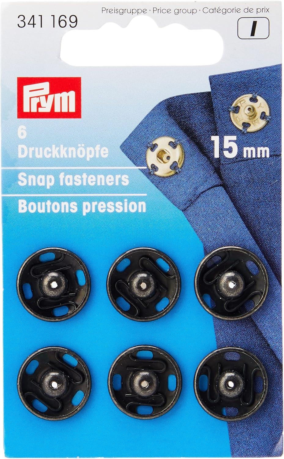 imagePrym Snap Fasteners 30mm Antique BrassBlack