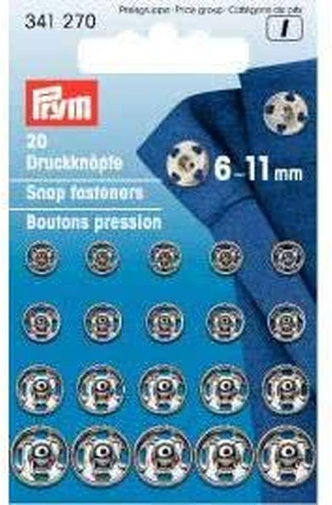 imagePrym Snap Fasteners 30mm Antique BrassSilver