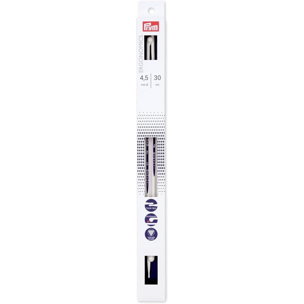imagePrym 12 Ergonomic Single Point Knitting Needles US 11 8mmUS 7 45 mm