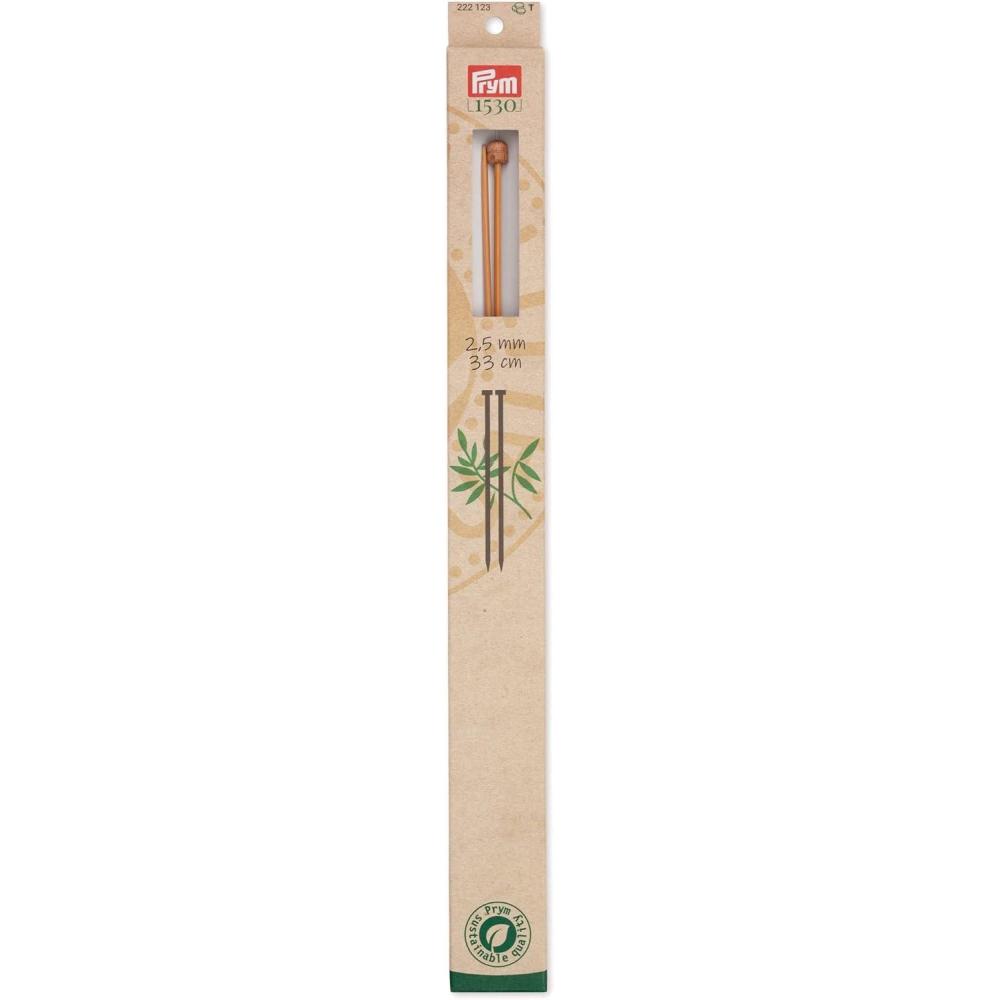 imagePrym 13 Single Point Knitting Needles Bamboo US 10 6mmUS 15 25 mm