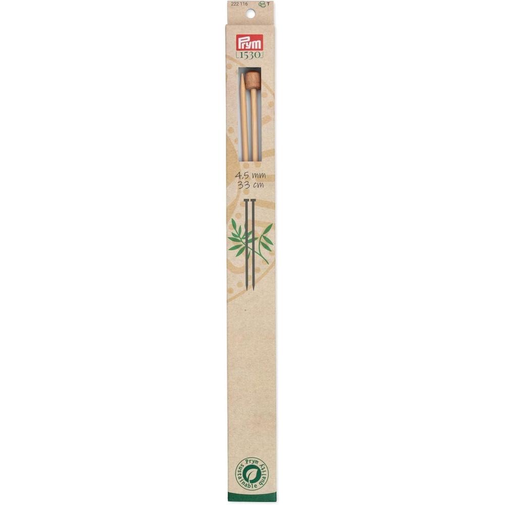 imagePrym 13 Single Point Knitting Needles Bamboo US 10 6mmUS 7 45 mm