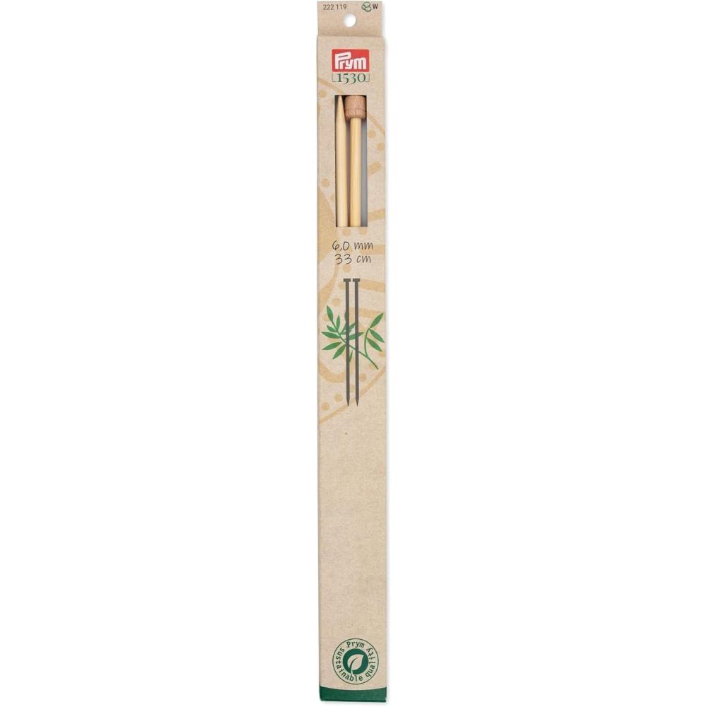 imagePrym 13 Single Point Knitting Needles Bamboo US 10 6mmUs 10 6 Mm