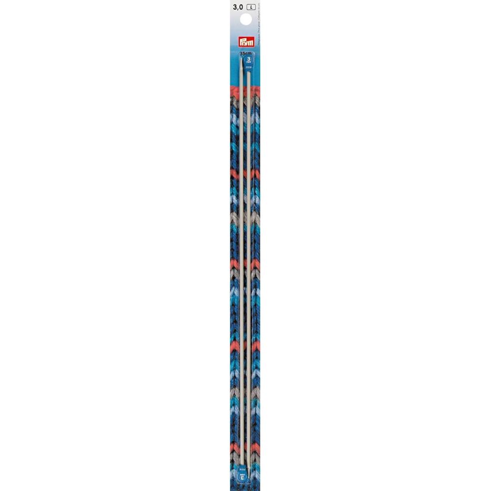 imagePrym 14 Single Point Aluminum Knitting Needles 3mmUS 25 3 mm