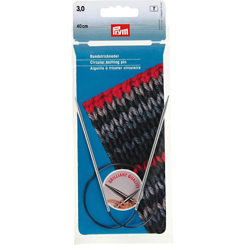 imagePrym 16 Circular Brass Knitting Needles 12mmUS 25 3 mm