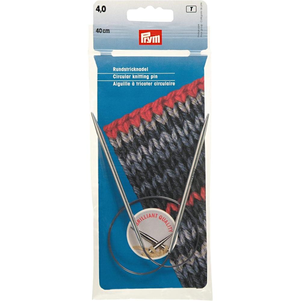 imagePrym 16 Circular Brass Knitting Needles 12mmUS 6 4 mm