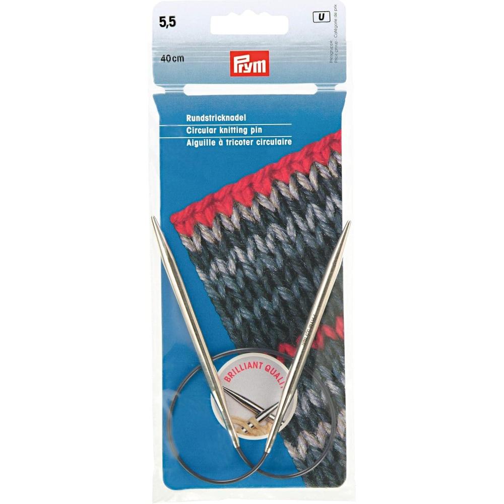 imagePrym 16 Circular Brass Knitting Needles 12mmUs 9 55 Mm