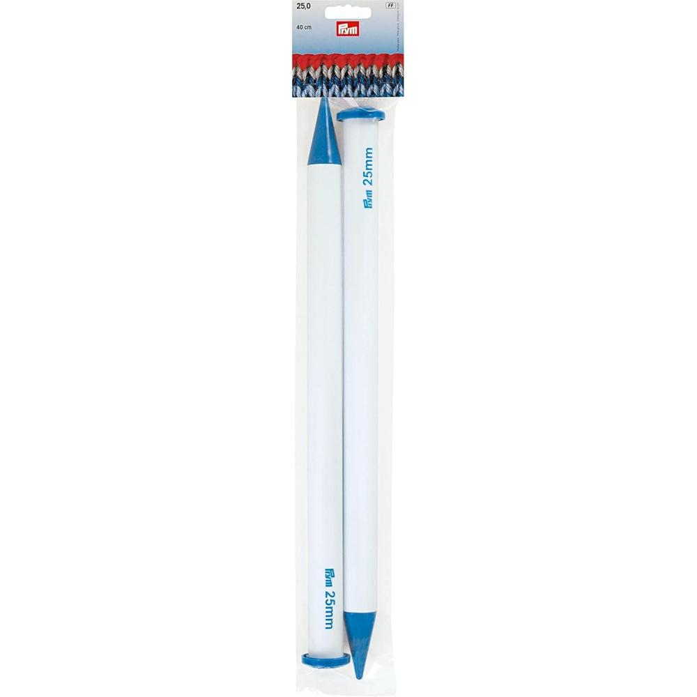 imagePrym 16 Single Point Plastic Knitting Needles 25mmUS 50 25 mm