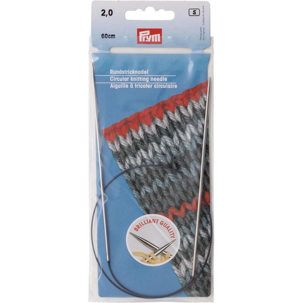 imagePrym 24 Circular Brass Knitting Needles 4mmUS 0 2 mm
