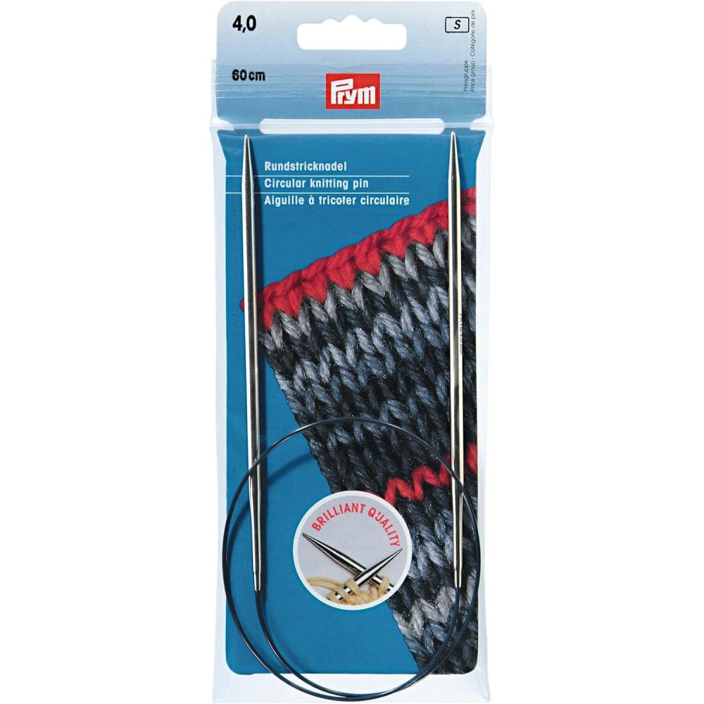 imagePrym 24 Circular Brass Knitting Needles 4mmUS 6 4 mm
