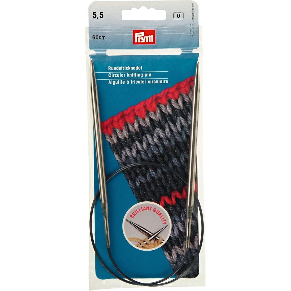 imagePrym 24 Circular Brass Knitting Needles 4mmUS 9 55 mm