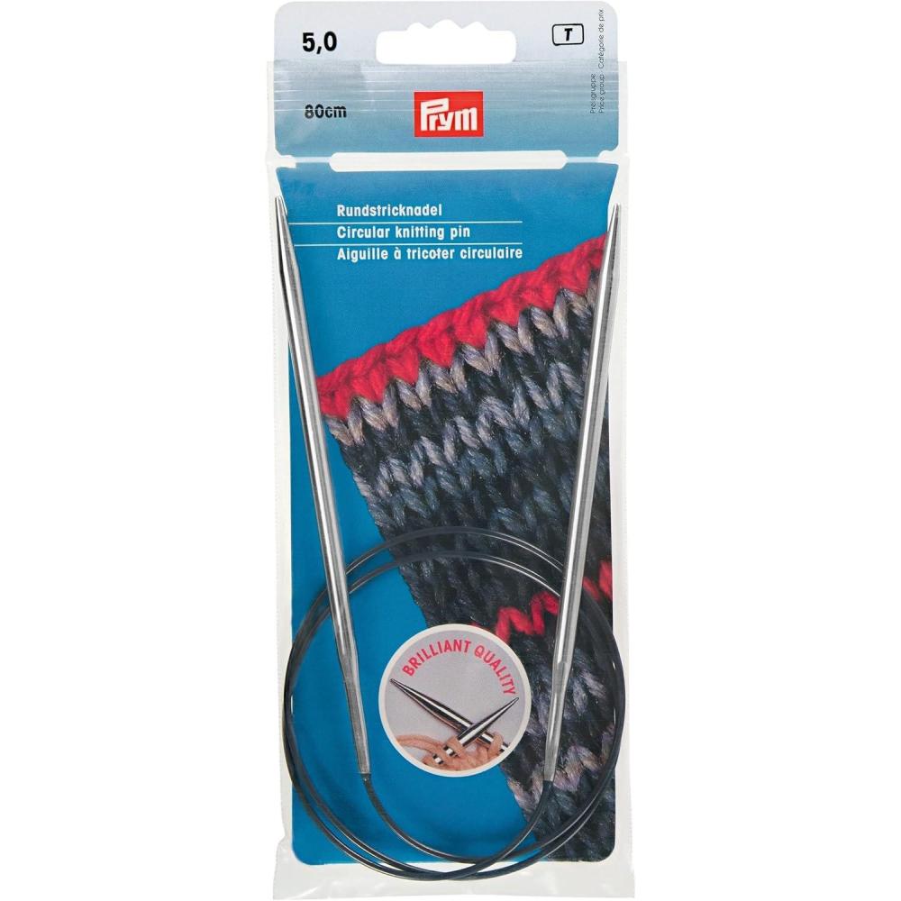 imagePrym 32 Circular Brass Knitting Needles 35mmUS 8 5 mm