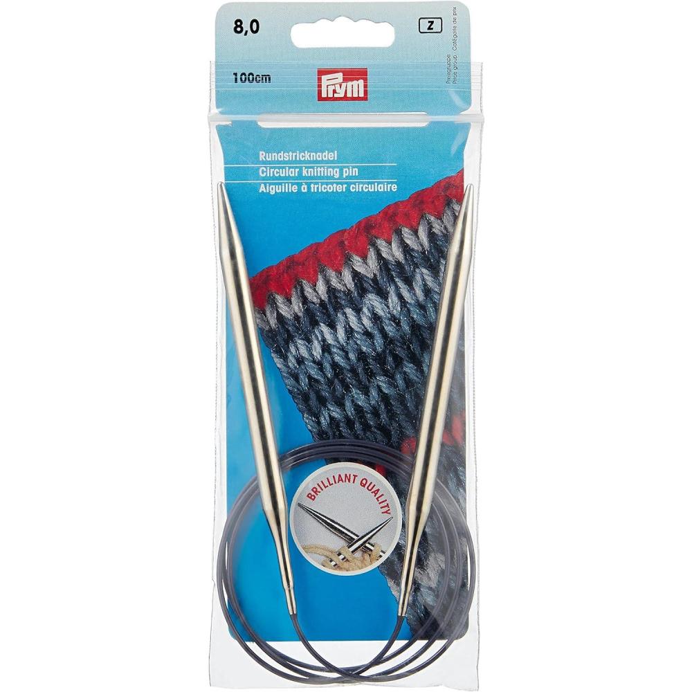imagePrym 40 Circular Brass Knitting Needles 55mmUS 11 8 mm