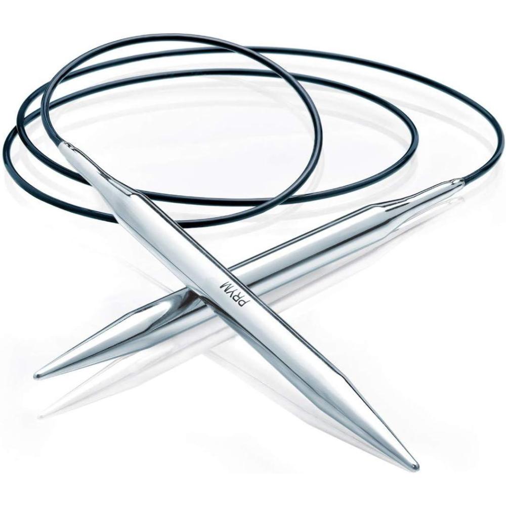 imagePrym 40 Circular Brass Knitting Needles 55mmUS 15 10 mm